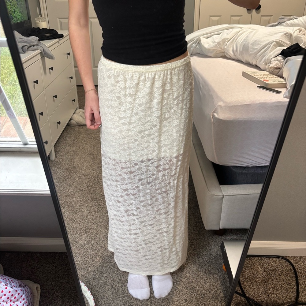 Aerie Lace Maxi Skirt